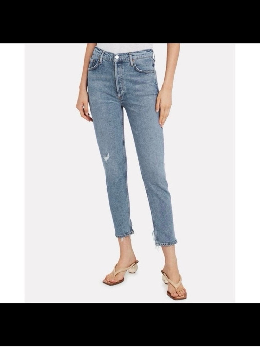 Agolde Jeans Nico High Rise Slim Fit Jeans in Headlines medium wash casual